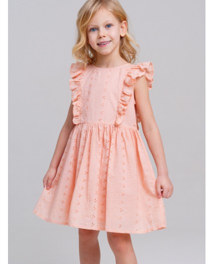 Платье текстильное для девочек светло-розовый