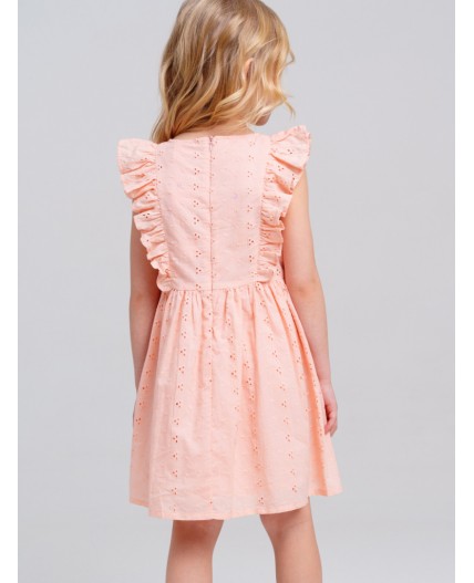 Платье текстильное для девочек светло-розовый