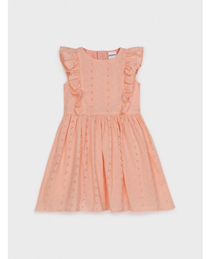 Платье текстильное для девочек светло-розовый