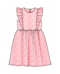 Платье текстильное для девочек светло-розовый