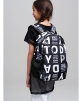 Рюкзак текстильный для девочек черный,белый