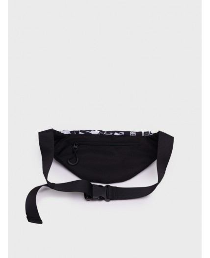 Сумка поясная для мальчиков черный,белый