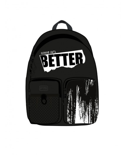 Рюкзак текстильный для мальчиков черный,белый