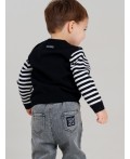 Джемпер детский трикотажный для мальчиков черный,белый,жёлтый