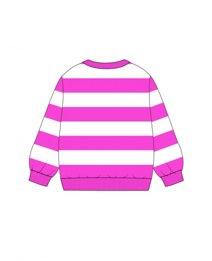 Джемпер трикотажный для девочек белый,фуксия