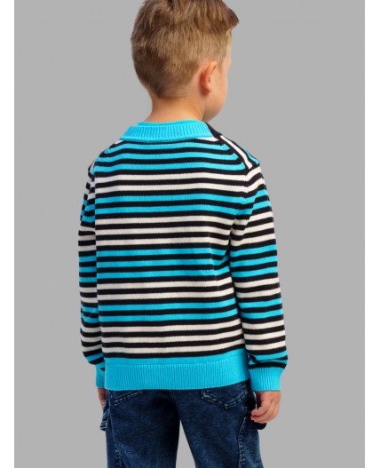 Кардиган трикотажный для мальчиков белый,тёмно-синий,голубой