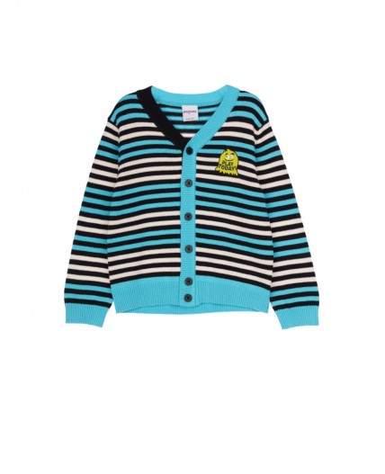 Кардиган трикотажный для мальчиков белый,тёмно-синий,голубой