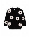 Кардиган детский трикотажный для девочек черный,белый