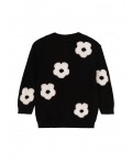 Кардиган детский трикотажный для девочек черный,белый
