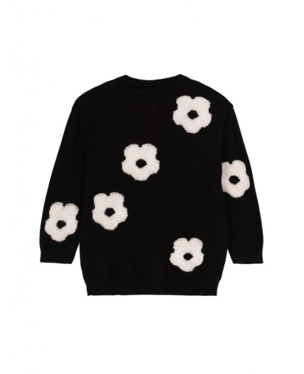 Кардиган детский трикотажный для девочек черный,белый