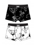 Трусы трикотажные для мальчиков - боксеры, 2 шт в комплекте черный,белый