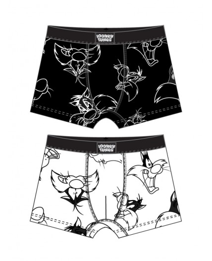 Трусы трикотажные для мальчиков - боксеры, 2 шт в комплекте черный,белый