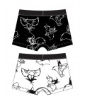 Трусы трикотажные для мальчиков - боксеры, 2 шт в комплекте черный,белый