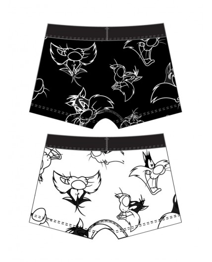 Трусы трикотажные для мальчиков - боксеры, 2 шт в комплекте черный,белый