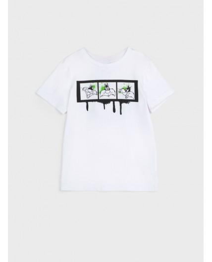 Фуфайка трикотажная для мальчиков (футболка) белый