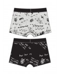Трусы трикотажные мужские - боксеры, 2 шт в комплекте серый,черный