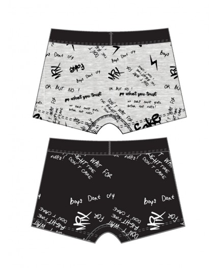 Трусы трикотажные мужские - боксеры, 2 шт в комплекте серый,черный