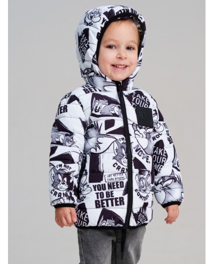 Куртка детская текстильная с полиуретановым покрытием для девочек белый,черный