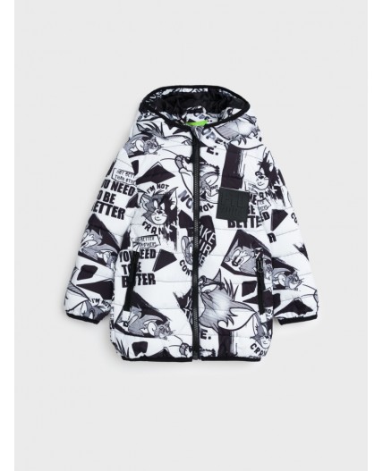 Куртка детская текстильная с полиуретановым покрытием для девочек белый,черный