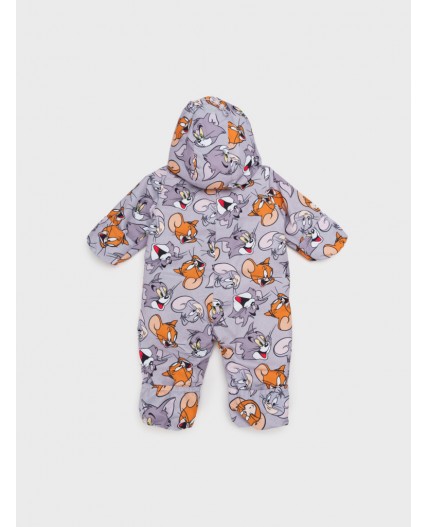 Комбинезон детский текстильный с полиуретановым покрытием для мальчиков серый,жёлтый