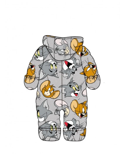 Комбинезон детский текстильный с полиуретановым покрытием для мальчиков серый,жёлтый