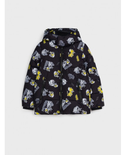 Куртка текстильная с полиуретановым покрытием для мальчиков черный,жёлтый,белый