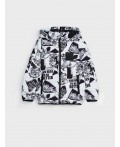 Куртка текстильная с полиуретановым покрытием для мальчиков черный,белый