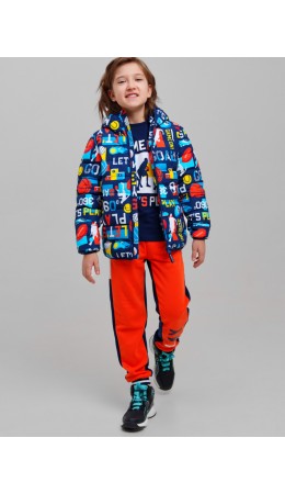 Куртка текстильная с полиуретановым покрытием для мальчиков разноцветный