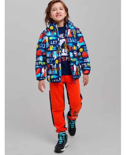 Куртка текстильная с полиуретановым покрытием для мальчиков разноцветный