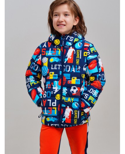 Куртка текстильная с полиуретановым покрытием для мальчиков разноцветный