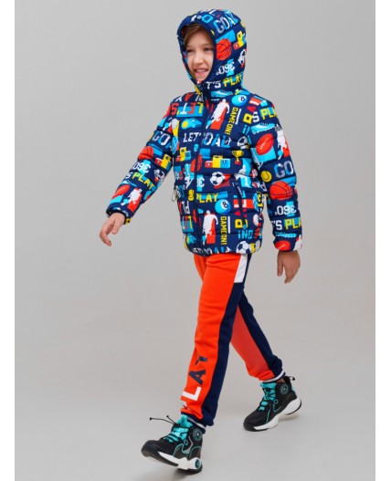 Куртка текстильная с полиуретановым покрытием для мальчиков разноцветный