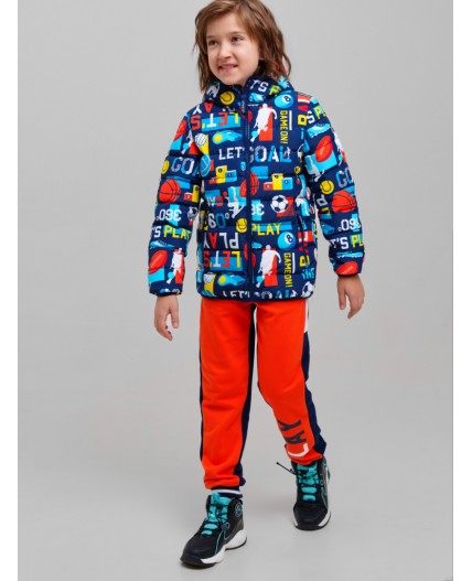 Куртка текстильная с полиуретановым покрытием для мальчиков разноцветный