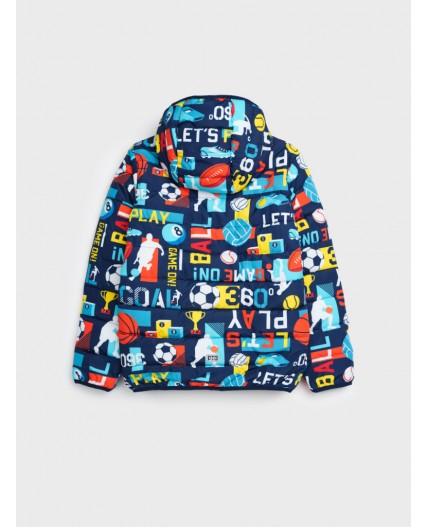 Куртка текстильная с полиуретановым покрытием для мальчиков разноцветный