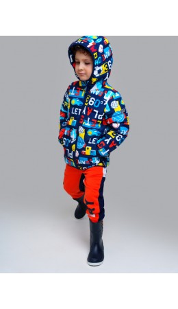 Куртка текстильная с полиуретановым покрытием для мальчиков разноцветный