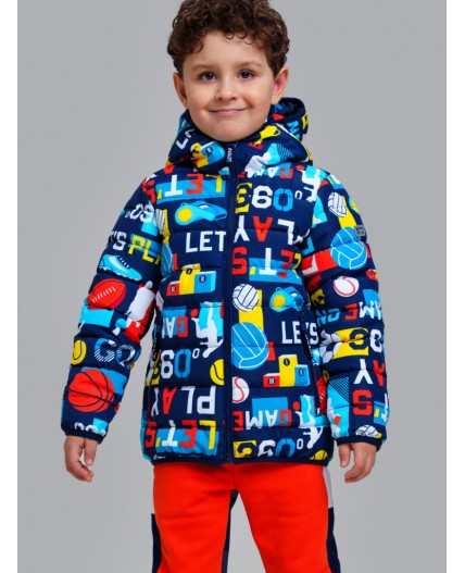 Куртка текстильная с полиуретановым покрытием для мальчиков разноцветный
