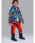 Куртка текстильная с полиуретановым покрытием для мальчиков разноцветный