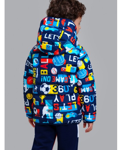 Куртка текстильная с полиуретановым покрытием для мальчиков разноцветный