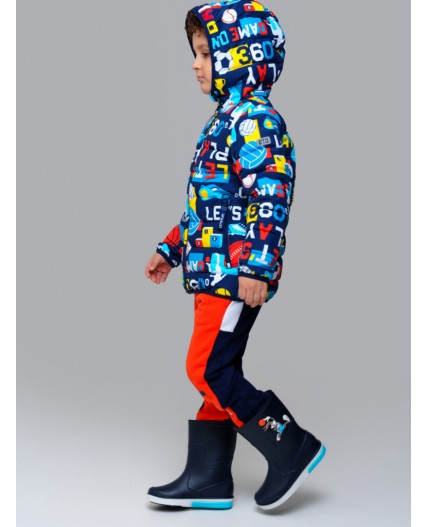 Куртка текстильная с полиуретановым покрытием для мальчиков разноцветный
