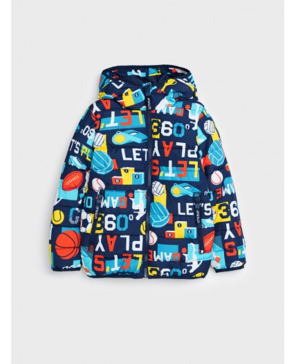 Куртка текстильная с полиуретановым покрытием для мальчиков разноцветный