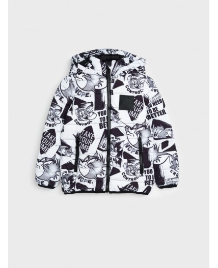 Куртка текстильная с полиуретановым покрытием для девочек черный,белый