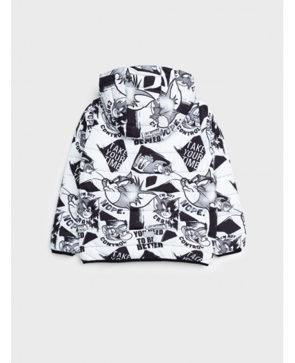 Куртка текстильная с полиуретановым покрытием для девочек черный,белый