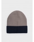 Шапка трикотажная для мальчиков бежевый,тёмно-синий