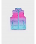 Жилет текстильный с полиуретановым покрытием для девочек разноцветный