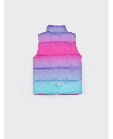 Жилет текстильный с полиуретановым покрытием для девочек разноцветный