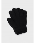 Перчатки трикотажные для девочек черный