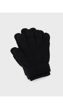 Перчатки трикотажные для девочек черный