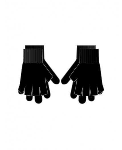 Перчатки трикотажные для девочек черный