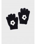 Перчатки детские трикотажные для девочек черный