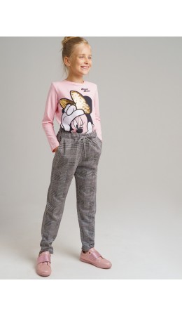 Брюки трикотажные для девочки черный,серый,розовый