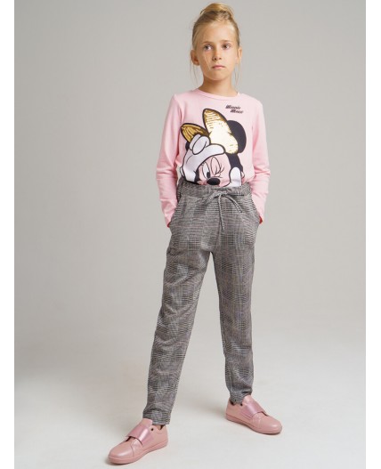 Брюки трикотажные для девочки черный,серый,розовый